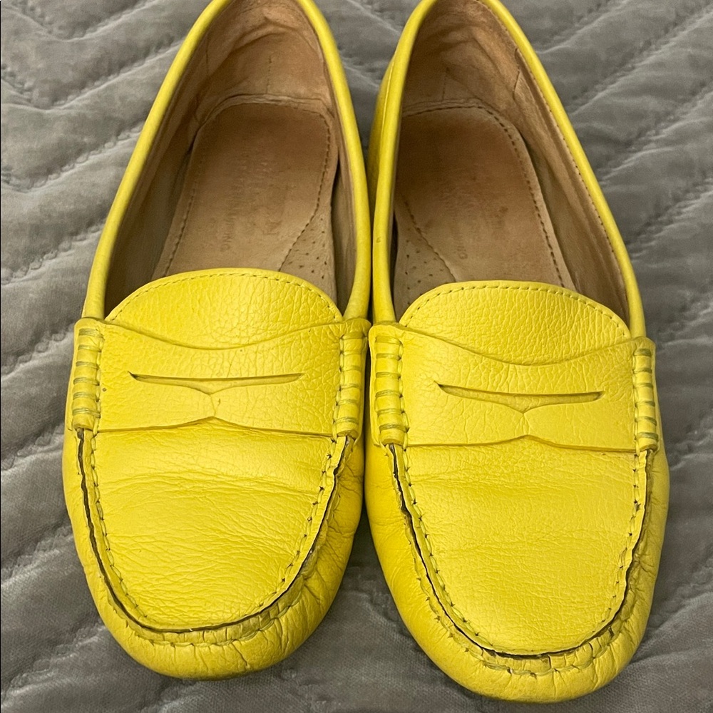 Ralph Lauren Vibrant Yellow Leather Loafers
